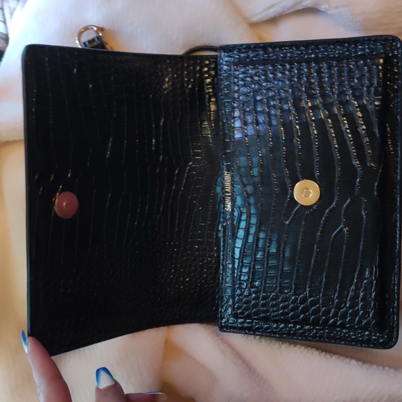 YSL sunset medium chain bag in crocodile - Picture 5 of 16